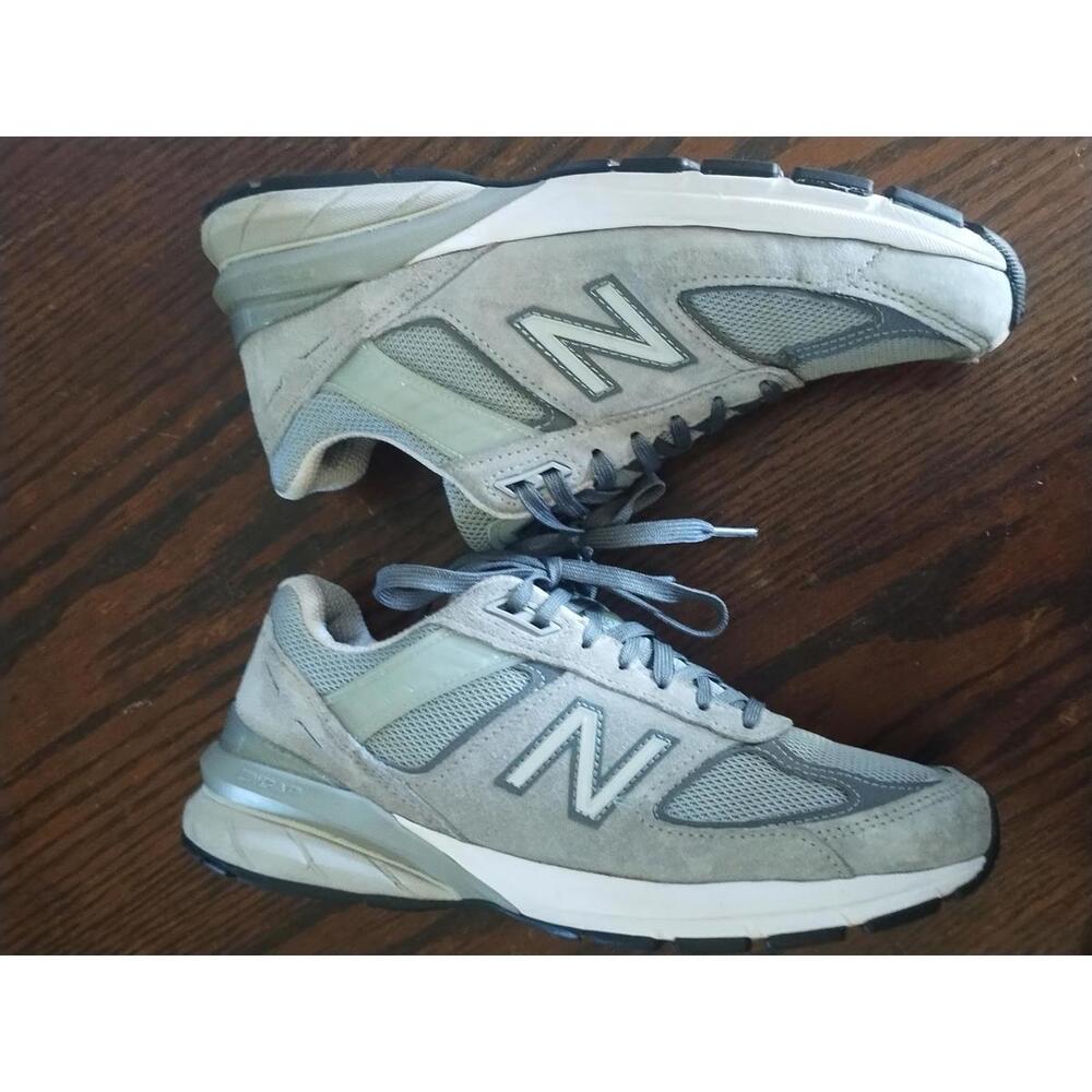New Balance Gray and White Sneakers